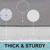 imageSmiry Memory Foam Toilet Rugs UShaped 24x20 Extra Soft Absorbent NonSlip Contour Bathroom Rugs Machine Washable Bath Mats for Toilet BlackGrey