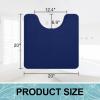imageSmiry Memory Foam Toilet Rugs UShaped 24x20 Extra Soft Absorbent NonSlip Contour Bathroom Rugs Machine Washable Bath Mats for Toilet BlackNavy Blue