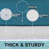 imageSmiry Memory Foam Toilet Rugs UShaped 24x20 Extra Soft Absorbent NonSlip Contour Bathroom Rugs Machine Washable Bath Mats for Toilet BlackPeacock Blue