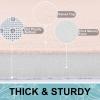 imageSmiry Memory Foam Toilet Rugs UShaped 24x20 Extra Soft Absorbent NonSlip Contour Bathroom Rugs Machine Washable Bath Mats for Toilet BlackPink