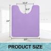 imageSmiry Memory Foam Toilet Rugs UShaped 24x20 Extra Soft Absorbent NonSlip Contour Bathroom Rugs Machine Washable Bath Mats for Toilet BlackPurple