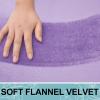 imageSmiry Memory Foam Toilet Rugs UShaped 24x20 Extra Soft Absorbent NonSlip Contour Bathroom Rugs Machine Washable Bath Mats for Toilet BlackPurple