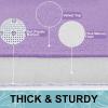 imageSmiry Memory Foam Toilet Rugs UShaped 24x20 Extra Soft Absorbent NonSlip Contour Bathroom Rugs Machine Washable Bath Mats for Toilet BlackPurple