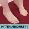 imageSmiry Memory Foam Toilet Rugs UShaped 24x20 Extra Soft Absorbent NonSlip Contour Bathroom Rugs Machine Washable Bath Mats for Toilet BlackRed