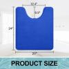 imageSmiry Memory Foam Toilet Rugs UShaped 24x20 Extra Soft Absorbent NonSlip Contour Bathroom Rugs Machine Washable Bath Mats for Toilet BlackRoyal Blue
