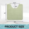 imageSmiry Memory Foam Toilet Rugs UShaped 24x20 Extra Soft Absorbent NonSlip Contour Bathroom Rugs Machine Washable Bath Mats for Toilet BlackSage Green
