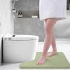 imageSmiry Memory Foam Toilet Rugs UShaped 24x20 Extra Soft Absorbent NonSlip Contour Bathroom Rugs Machine Washable Bath Mats for Toilet BlackSage Green
