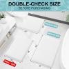 imageSmiry Memory Foam Toilet Rugs UShaped 24x20 Extra Soft Absorbent NonSlip Contour Bathroom Rugs Machine Washable Bath Mats for Toilet BlackWhite