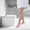 imageSmiry Memory Foam Toilet Rugs UShaped 24x20 Extra Soft Absorbent NonSlip Contour Bathroom Rugs Machine Washable Bath Mats for Toilet BlackWhite