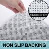 imageSmiry Memory Foam Toilet Rugs UShaped 24x20 Extra Soft Absorbent NonSlip Contour Bathroom Rugs Machine Washable Bath Mats for Toilet BlackWhite