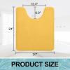 imageSmiry Memory Foam Toilet Rugs UShaped 24x20 Extra Soft Absorbent NonSlip Contour Bathroom Rugs Machine Washable Bath Mats for Toilet BlackYellow