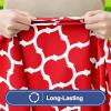 imageSmiry 2 Pack Rectangle Table Cloth 6 Foot Waterproof Elastic Fitted Tablecloths Windproof Washable Polyester Table Cover for Picnic Camping Outdoor Black 30quotx72quotRed