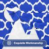 imageSmiry 2 Pack Rectangle Table Cloth 6 Foot Waterproof Elastic Fitted Tablecloths Windproof Washable Polyester Table Cover for Picnic Camping Outdoor Black 30quotx72quotBlue