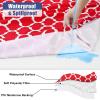 imageSmiry 2 Pack Rectangle Table Cloth 6 Foot Waterproof Elastic Fitted Tablecloths Windproof Washable Polyester Table Cover for Picnic Camping Outdoor Black 30quotx72quotRed