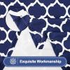 imageSmiry 2 Pack Rectangle Table Cloth 6 Foot Waterproof Elastic Fitted Tablecloths Windproof Washable Polyester Table Cover for Picnic Camping Outdoor Black 30quotx72quotNavy