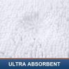 imageSmiry Bathroom Rugs Set 2 Piece Soft Absorbent Chenille Bath Mat and UShaped Toilet Rug Set Non Slip Shaggy Bath Carpet for Tub Shower and Floor 24x1624x20 BlackWhite