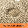 imageSmiry Bathroom Rugs Sets 2 Piece Soft Absorbent Chenille Machine Washable Non Slip Shaggy Bath Rug Set for Tub Shower and Floor 30x2024x16 BeigeBeige