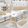 imageSmiry Bathroom Rugs Sets 2 Piece Soft Absorbent Chenille Machine Washable Non Slip Shaggy Bath Rug Set for Tub Shower and Floor 30x2024x16 BeigeBeige