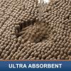 imageSmiry Bathroom Rugs Sets 2 Piece Soft Absorbent Chenille Machine Washable Non Slip Shaggy Bath Rug Set for Tub Shower and Floor 30x2024x16 BeigeCamel