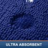 imageSmiry Bathroom Rugs Sets 2 Piece Soft Absorbent Chenille Machine Washable Non Slip Shaggy Bath Rug Set for Tub Shower and Floor 30x2024x16 BeigeRoyal Blue