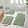 imageSmiry Bathroom Rugs Sets 2 Piece Soft Absorbent Chenille Machine Washable Non Slip Shaggy Bath Rug Set for Tub Shower and Floor 30x2024x16 BeigeSage Green