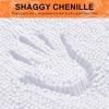 imageSmiry Bathroom Rugs Sets 2 Piece Soft Absorbent Chenille Machine Washable Non Slip Shaggy Bath Rug Set for Tub Shower and Floor 30x2024x16 BeigeWhite