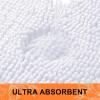 imageSmiry Bathroom Rugs Sets 2 Piece Soft Absorbent Chenille Machine Washable Non Slip Shaggy Bath Rug Set for Tub Shower and Floor 30x2024x16 BeigeWhite