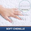 imageSmiry Bathroom Rugs and Mats Set 2 Piece U Shaped Chenille Bath Mat and UShaped Toilet Rug Set Non Slip Absorbent Shaggy Bath Rug for Tub Shower and Bath Room 30quot x 20quot24quot x 20quot WhiteWhite