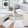 imageSmiry Bathroom Rugs and Mats Set 2 Piece U Shaped Chenille Bath Mat and UShaped Toilet Rug Set Non Slip Absorbent Shaggy Bath Rug for Tub Shower and Bath Room 30quot x 20quot24quot x 20quot WhiteWhite