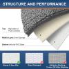 imageSmiry Bathroom Rugs and Mats Set 2 Piece U Shaped Chenille Bath Mat and UShaped Toilet Rug Set Non Slip Absorbent Shaggy Bath Rug for Tub Shower and Bath Room 30quot x 20quot24quot x 20quot WhiteDark Grey