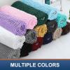 imageSmiry Bathroom Rugs and Mats Set 2 Piece U Shaped Chenille Bath Mat and UShaped Toilet Rug Set Non Slip Absorbent Shaggy Bath Rug for Tub Shower and Bath Room 30quot x 20quot24quot x 20quot WhiteGrey