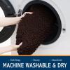 imageSmiry Soft Chenille Bathroom Toilet Lid Cover Machine Washable Covers 175x15 Fits Most Round Elongated and Oblong Lids Accessories Decor BlackBrown