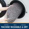 imageSmiry Soft Chenille Bathroom Toilet Lid Cover Machine Washable Covers 175x15 Fits Most Round Elongated and Oblong Lids Accessories Decor BlackGray