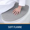 imageSmiry Soft Chenille Bathroom Toilet Lid Cover Machine Washable Covers 175x15 Fits Most Round Elongated and Oblong Lids Accessories Decor BlackGrey