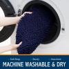 imageSmiry Soft Chenille Bathroom Toilet Lid Cover Machine Washable Covers 175x15 Fits Most Round Elongated and Oblong Lids Accessories Decor BlackNavy Blue