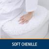 imageSmiry Soft Chenille Bathroom Toilet Lid Cover Machine Washable Covers 175x15 Fits Most Round Elongated and Oblong Lids Accessories Decor BlackWhite