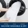 imageSmiry Soft Chenille Bathroom Toilet Lid Cover Machine Washable Covers 175x15 Fits Most Round Elongated and Oblong Lids Accessories Decor BlackWhite