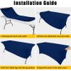imageSmiry 2 Pack Spandex Table Cloth 6FT Elastic Fitted Stretch Tablecloths for Rectangle Tables Washable Table Cover for Outdoor Wedding Banquet ampamp Parties Navy 72Lx30Wx30H InchNavy