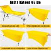 imageSmiry 2 Pack Spandex Table Cloth 6FT Elastic Fitted Stretch Tablecloths for Rectangle Tables Washable Table Cover for Outdoor Wedding Banquet ampamp Parties Navy 72Lx30Wx30H InchYellow