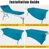 imageSmiry 2 Pack Spandex Table Cloth 6FT Elastic Fitted Stretch Tablecloths for Rectangle Tables Washable Table Cover for Outdoor Wedding Banquet ampamp Parties Navy 72Lx30Wx30H InchTeal