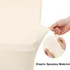 imageSmiry 2 Pack Spandex Table Cloth 6FT Elastic Fitted Stretch Tablecloths for Rectangle Tables Washable Table Cover for Outdoor Wedding Banquet ampamp Parties Navy 72Lx30Wx30H InchBeige