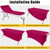 imageSmiry 2 Pack Spandex Table Cloth 6FT Elastic Fitted Stretch Tablecloths for Rectangle Tables Washable Table Cover for Outdoor Wedding Banquet ampamp Parties Navy 72Lx30Wx30H InchFuchsia
