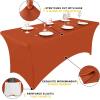 imageSmiry 2 Pack Spandex Table Cloth 6FT Elastic Fitted Stretch Tablecloths for Rectangle Tables Washable Table Cover for Outdoor Wedding Banquet ampamp Parties Navy 72Lx30Wx30H InchRust