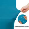 imageSmiry 2 Pack Spandex Table Cloth 6FT Elastic Fitted Stretch Tablecloths for Rectangle Tables Washable Table Cover for Outdoor Wedding Banquet ampamp Parties Navy 72Lx30Wx30H InchTeal