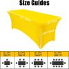 imageSmiry 2 Pack Spandex Table Cloth 6FT Elastic Fitted Stretch Tablecloths for Rectangle Tables Washable Table Cover for Outdoor Wedding Banquet ampamp Parties Navy 72Lx30Wx30H InchYellow