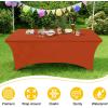 imageSmiry 2 Pack Spandex Table Cloth 6FT Elastic Fitted Stretch Tablecloths for Rectangle Tables Washable Table Cover for Outdoor Wedding Banquet ampamp Parties Navy 72Lx30Wx30H InchRust
