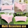 imageSmiry 2 Pack Spandex Table Cloth 6FT Elastic Fitted Stretch Tablecloths for Rectangle Tables Washable Table Cover for Outdoor Wedding Banquet ampamp Parties Navy 72Lx30Wx30H InchPink