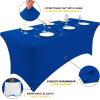 imageSmiry 2 Pack Spandex Table Cloth 6FT Elastic Fitted Stretch Tablecloths for Rectangle Tables Washable Table Cover for Outdoor Wedding Banquet ampamp Parties Navy 72Lx30Wx30H InchBlue