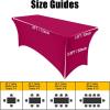 imageSmiry 2 Pack Spandex Table Cloth 6FT Elastic Fitted Stretch Tablecloths for Rectangle Tables Washable Table Cover for Outdoor Wedding Banquet ampamp Parties Navy 72Lx30Wx30H InchFuchsia