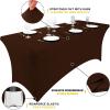 imageSmiry 2 Pack Spandex Table Cloth 6FT Elastic Fitted Stretch Tablecloths for Rectangle Tables Washable Table Cover for Outdoor Wedding Banquet ampamp Parties Navy 72Lx30Wx30H InchCoffee